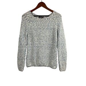 Buffalo David Bitton Womens S Blue & White Textured Knit Sweater-Vintage